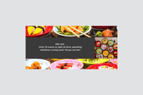 Dárkový poukaz / voucher - vzor k editaci | Sushi 01